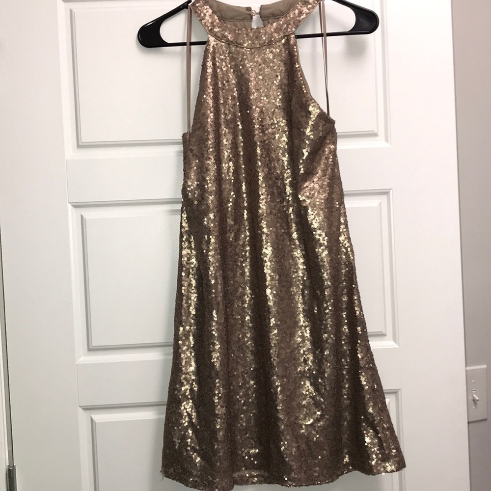 gold party dress
